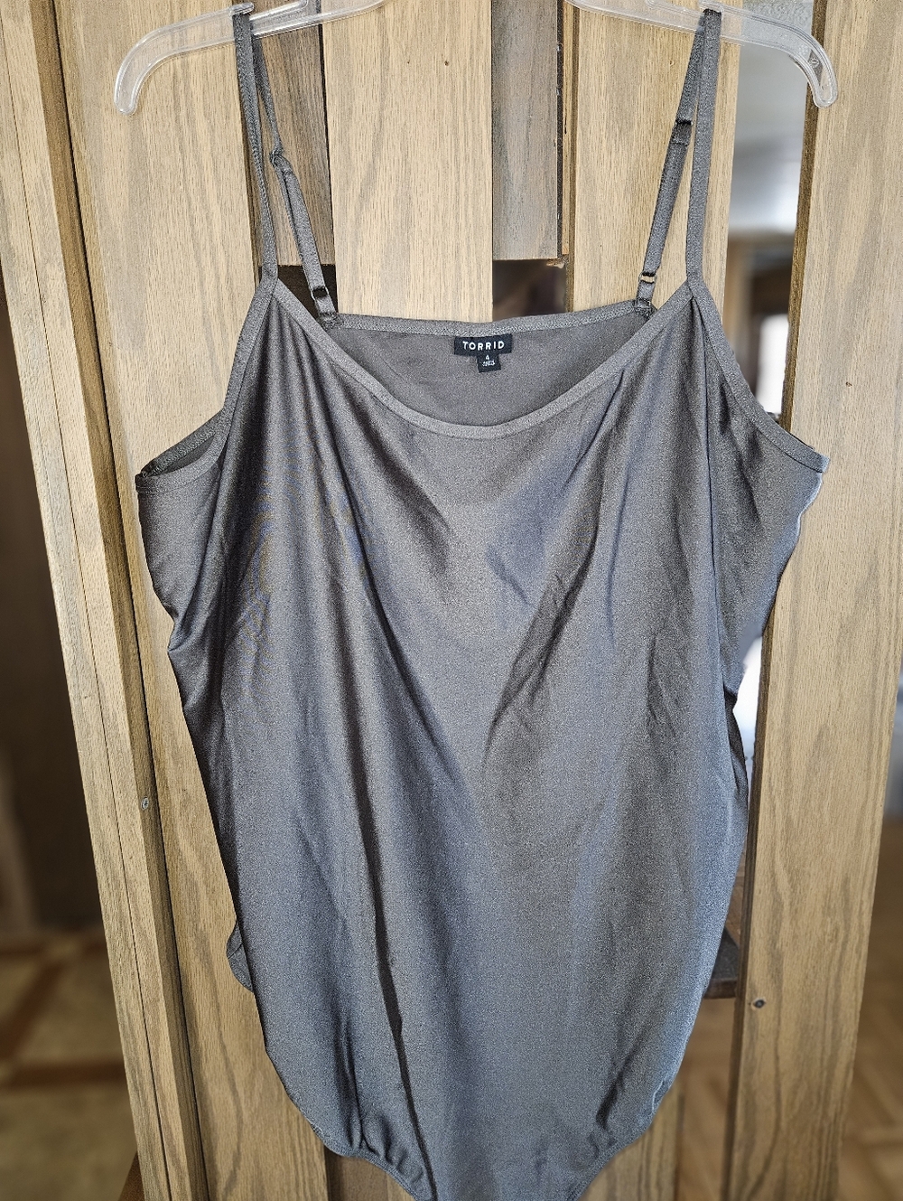 torrid Sz 4 Satin Cami/Bodysuit with Adjustable Straps